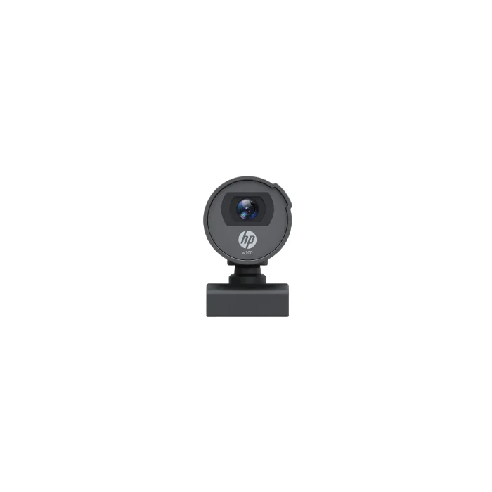 HP w100 Webcam – 480p/30FPS, Built-in Mic, Plug & Play USB, 60° Wide-Angle View