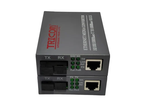 TRICOM Media Converter GS03-10/100/1000 Mbps Single Mode Single Fiber 4