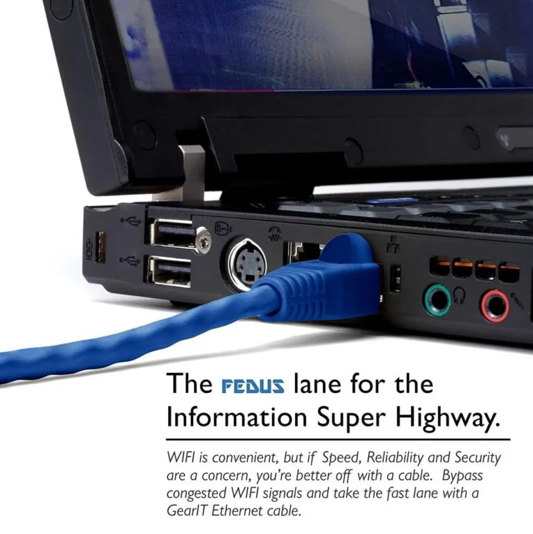 Cat5e Ethernet Patch/Lan Cable With Gold Blue, 4 Pair RJ45-1MTR 4