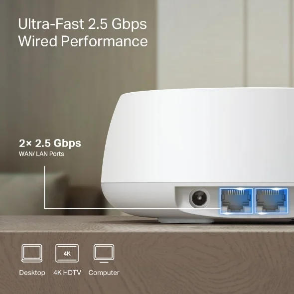 Home Mesh WiFi 7 Tp-Link Deco BE25 BE5000 pack of 2 3