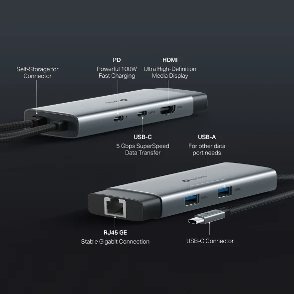 USB Type-C TP-Link UH6120C New USB Type-C 6-Port Hub 4