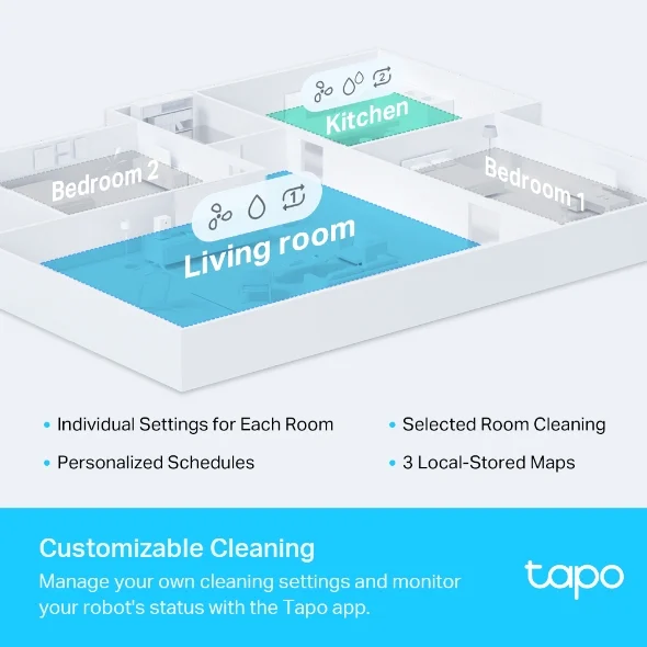 Robot Vacuum & Mop Tapo RV30 LiDAR Navigation Robot Vacuum & Mop 5
