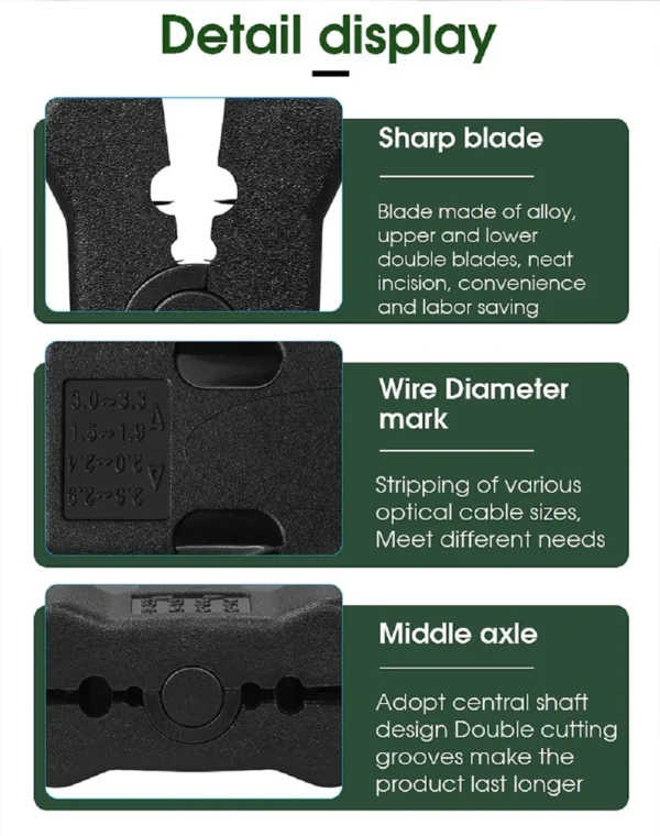 Tube Fiber Stripper – 1.5–3.3mm Longitudinal Cutter for Center Bundle Tube 3