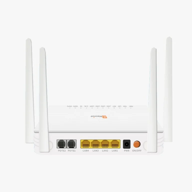 Maxxtek AC1200 Dual Band WiFi GPON ONT Modem (EC3142Z) – 4 LAN, 2 VoIP, SC-UPC, 1200Mbps