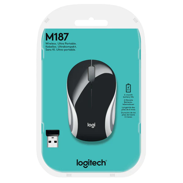 Logitech M187 Portable Wireless Mouse – Ultra-Compact, 2.4 GHz USB Receiver 5