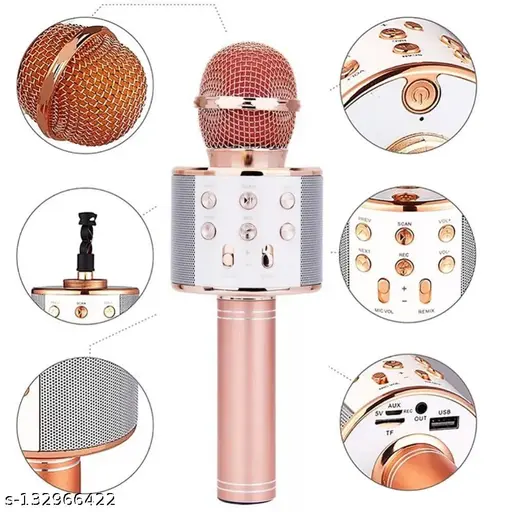 WS-858 Wireless Bluetooth Mic – Handheld Karaoke Microphone with Voice Changer 3