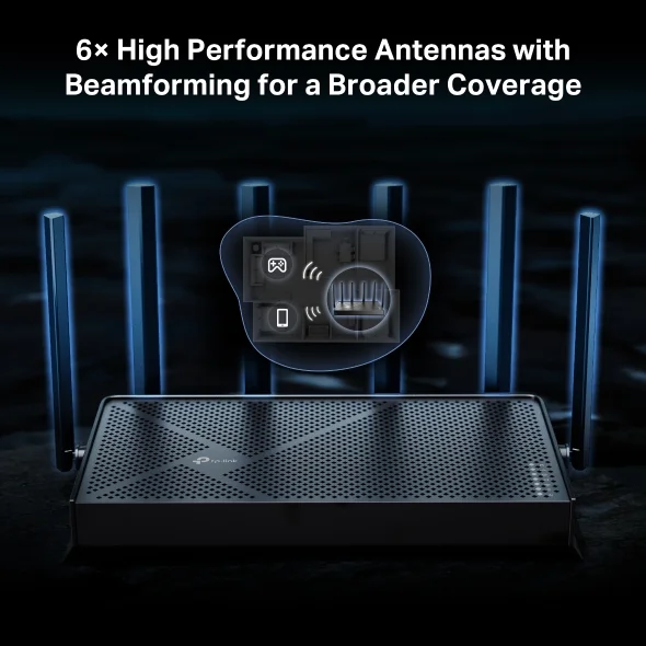 TP-Link Archer BE400 BE6500 Dual-Band Wi-Fi 7 Router 6