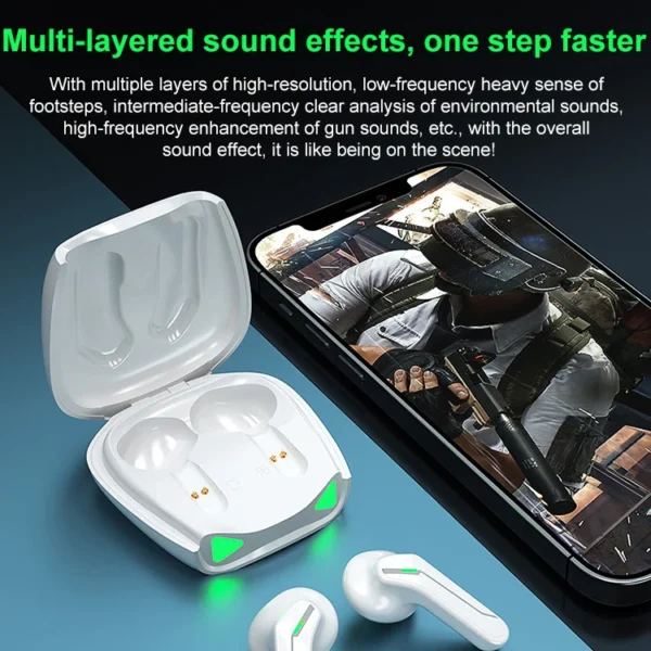 Lenovo XT85 TWS Gaming Earbuds – Wireless Bluetooth 5.1 with Low Latency, Deep Bass, Touch Control (Black) 4