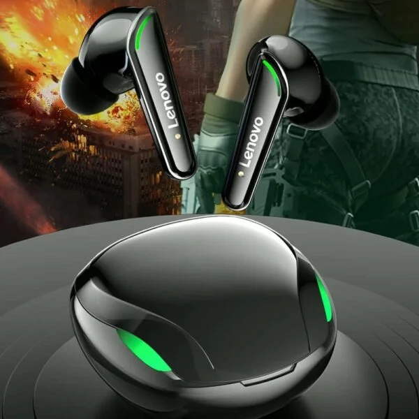 Lenovo XT92 Thinkplus Gaming Earbuds – Wireless Bluetooth 5.1, Low Latency, 10mm Driver, HiFi Sound (Black) 6