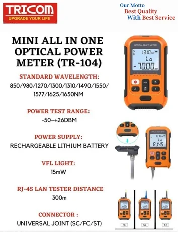 Tricom TR-104 Optical Power meter with VFL 15mW