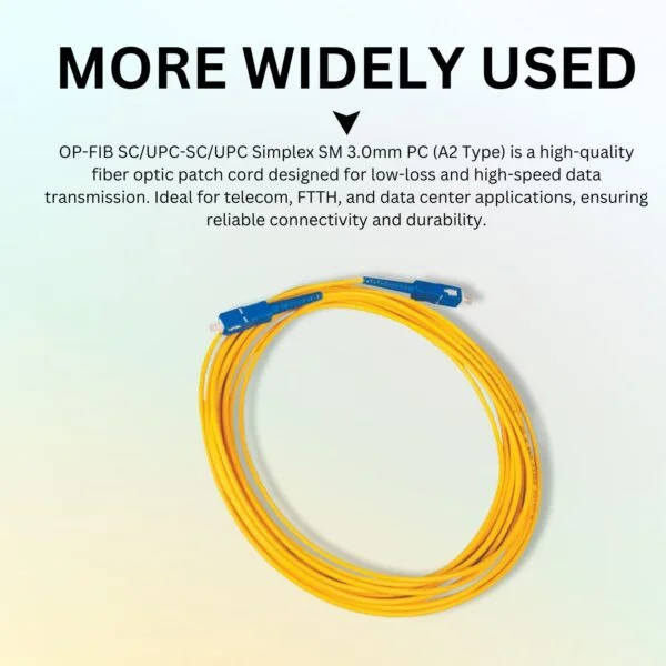OptiLink OP-FIB SC/UPC-SC/UPC SIMPLEX-SM-3.0mm-PC-5mtr (A2 TYPE) 2