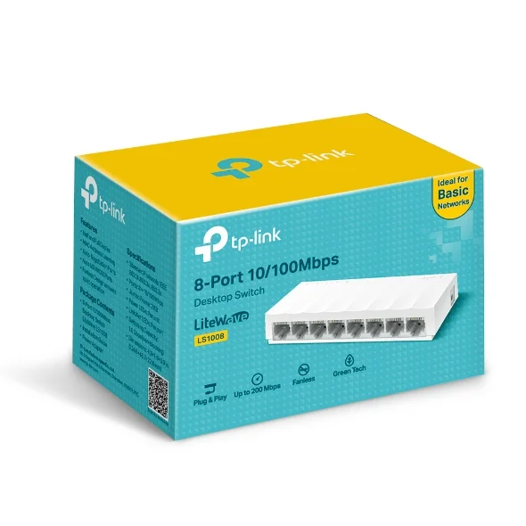 Desktop Switch TP-Link LS1008 8-Port 10/100Mbps 4