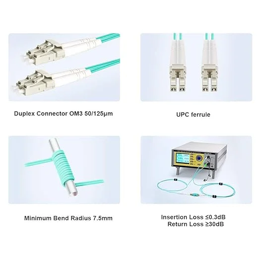 Optilink PATCH CODE LC/UPC-LC/UPC DUPLEX-MM OM3 3.0MM Cable 3mtr with clip 3