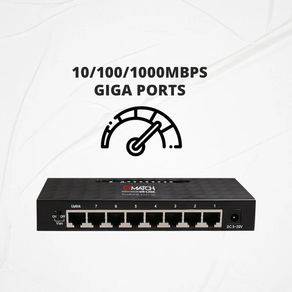 MATCH LB-Link BL-SG1008 8 Port Gigabit Ethernet Switch 6