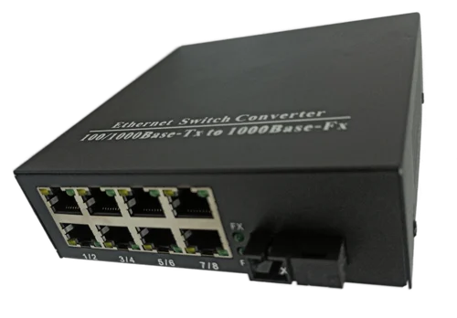 TRICOM 8 RJ45 TO Gigabit Fiber Media Converter 1000mbps SMSF 3