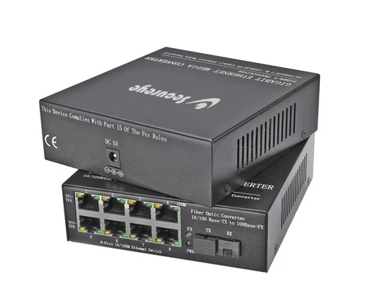 Secureye Media Converter S-4SMSF-FE 4 Port 10/100 Media Converter