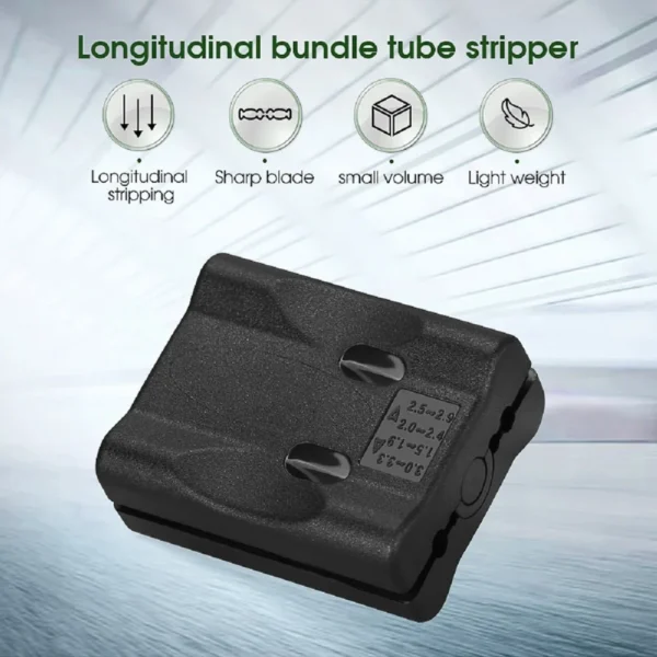 Tube Fiber Stripper – 1.5–3.3mm Longitudinal Cutter for Center Bundle Tube