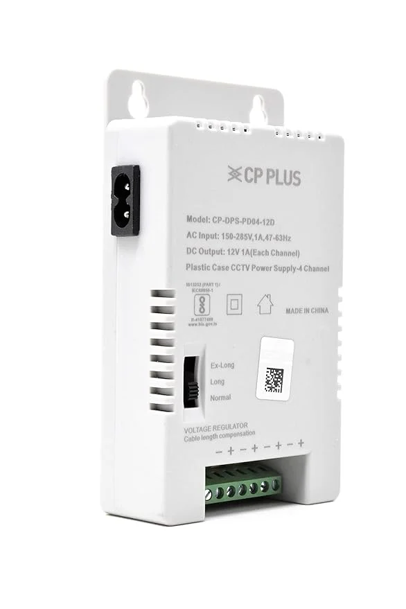 CP PLUS CP-DPS-PD04V3-12D 4 Channel Power Supply – 12V DC Output, CCTV Camera Power Distribution Box, Metal Enclosure, Overload & Short-Circuit Protection 3