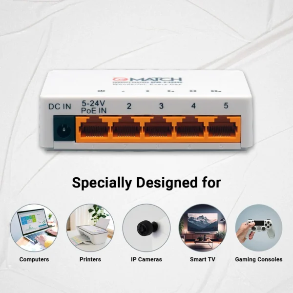 MATCH LB-LINK BL-SF501P 5 Port Ethernet Switch 2