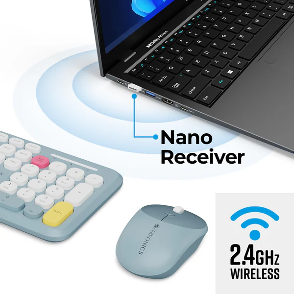 ZEBRONICS Wireless Keyboard & Mouse Combo – Companion 302, 2.4GHz, 13 Multimedia Keys 4