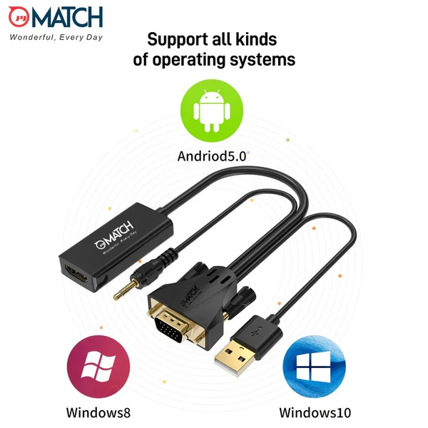 MATCH LB-LINK VGA to HDMI with Audio converter 3