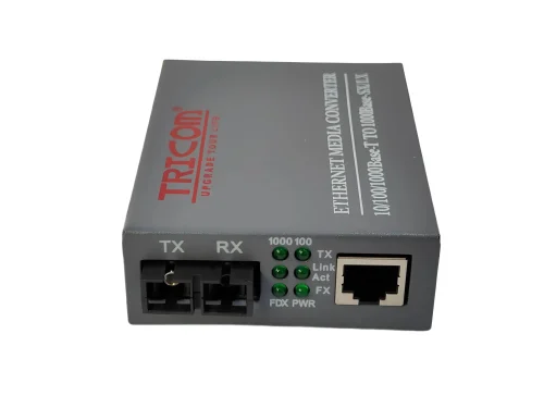 TRICOM Media Converter GS03 10/100/1000 Mbps GIGA Single Mode Dual Fiber