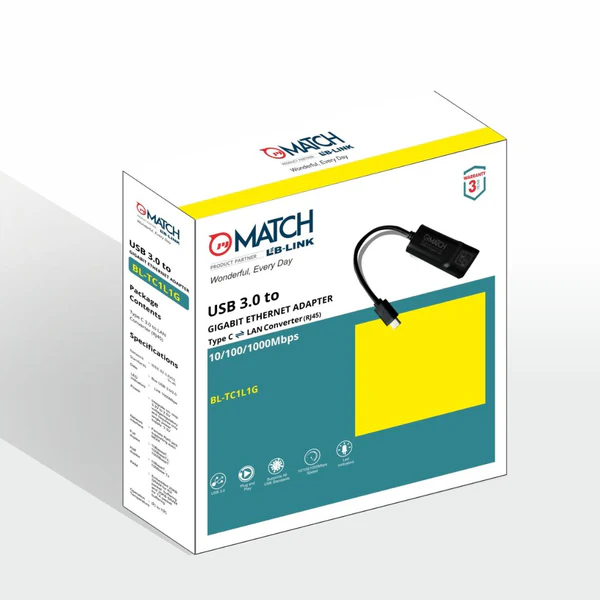 MATCH LB-LINK USB Type-C to RJ45 Adapter 6