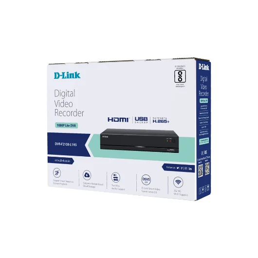 DVR D-Link DVR-F2108-L1H5 | 8-Channel H.265+ 2MP 2