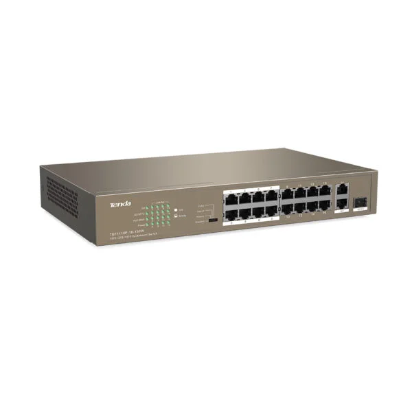 Tenda TEF1118P-16-150W 16FE+2GE/1SFP Desktop Switch 3