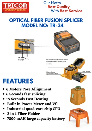 Tricom Optical Fiber Fusion Splicing Machine TR-34
