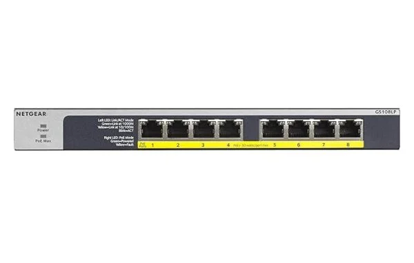 NETGEAR (GS108LP) 8-Port Gigabit Ethernet PoE+ Unmanaged Switch with FlexPoE (60W) 2